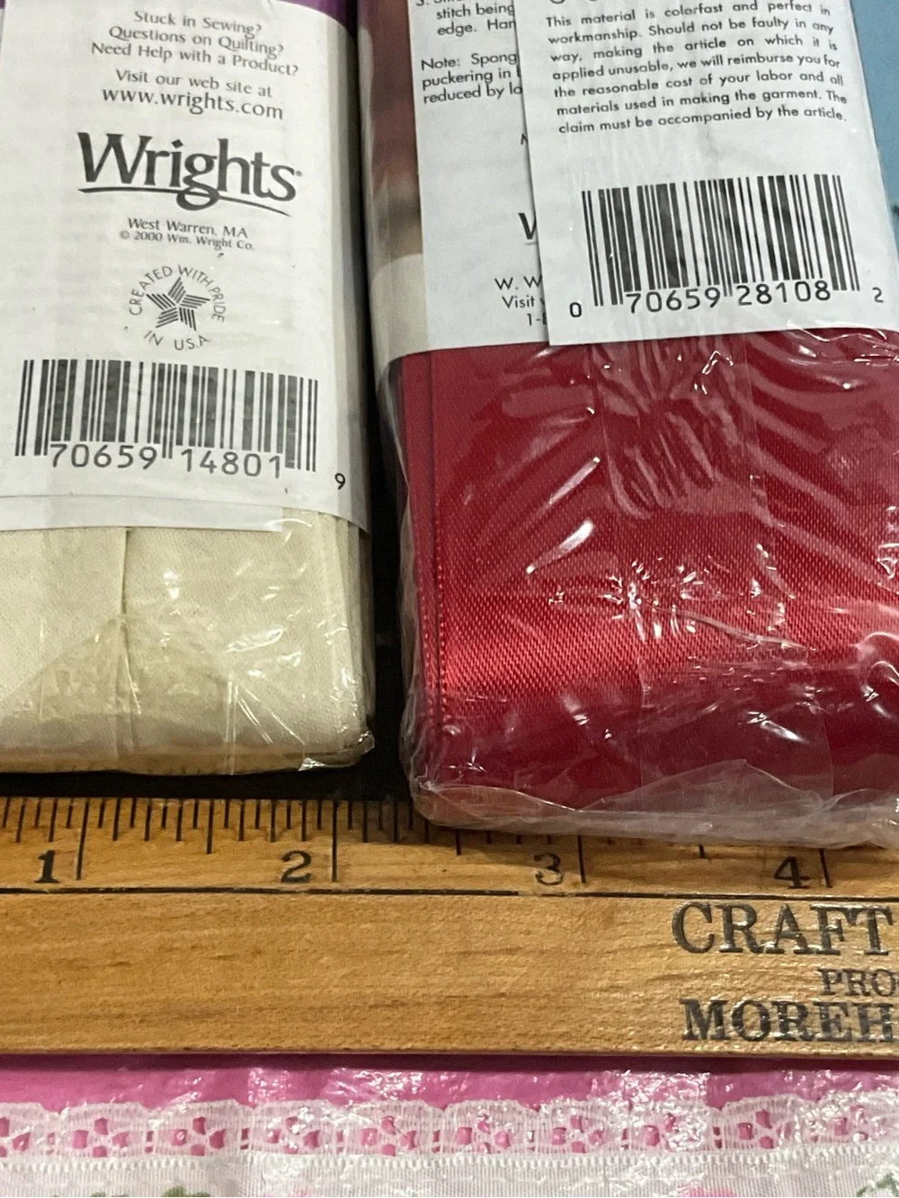 Vintage Assorted Lot of Craft Sewing Items Trim Appliqués Wrights NOS